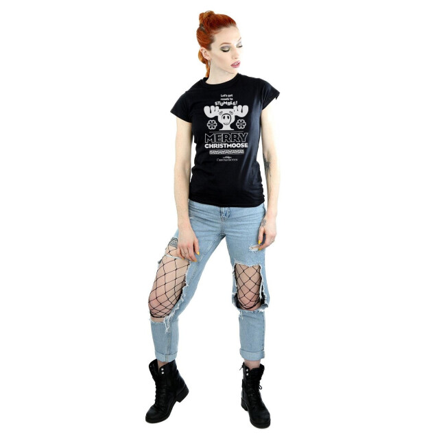 Li-cense National lampoon´s christmas vacation dames vrolijk kerstman t-shirt katoen UTBI36277_black large