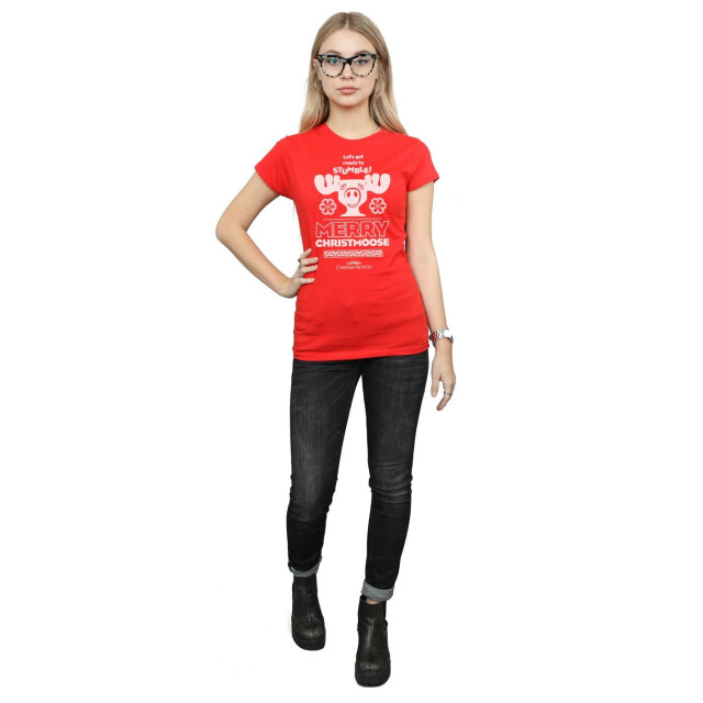 Li-cense National lampoon´s christmas vacation dames vrolijk kerstman t-shirt katoen UTBI36277_red large