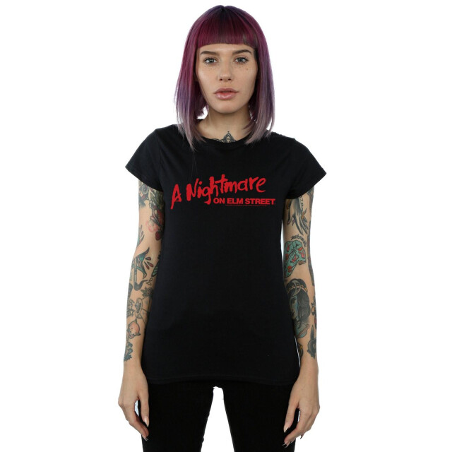 Li-cense A nightmare on elm street dames rood logo katoenen t-shirt UTBI36122_black large