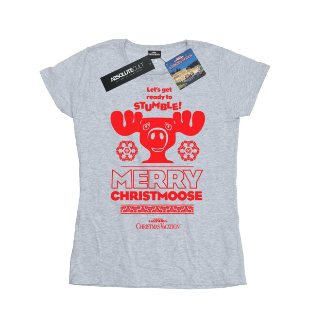 Li-cense National lampoon´s christmas vacation dames vrolijk kerstman t-shirt katoen UTBI36277_sportsgrey large