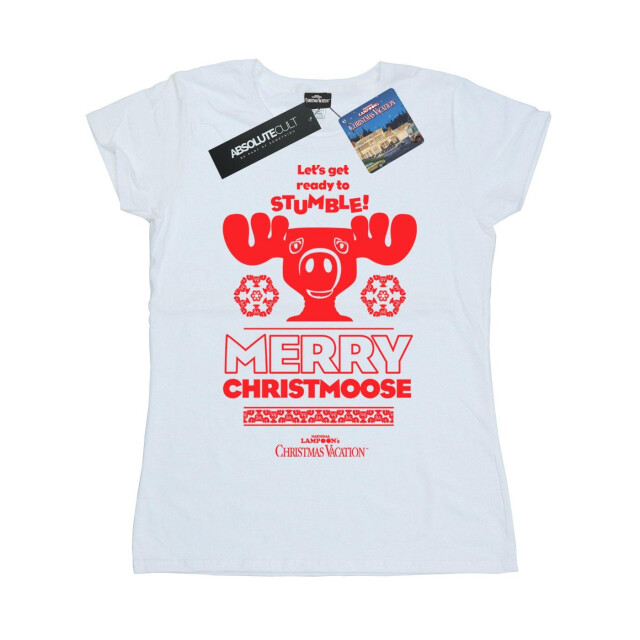 Li-cense National lampoon´s christmas vacation dames vrolijk kerstman t-shirt katoen UTBI36277_white large