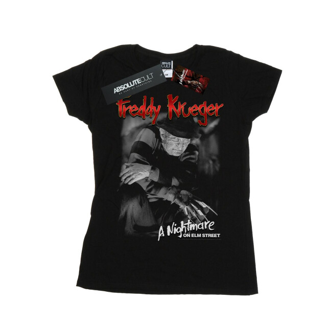 Li-cense A nightmare on elm street dames freddy wit foto katoenen t-shirt UTBI36150_black large