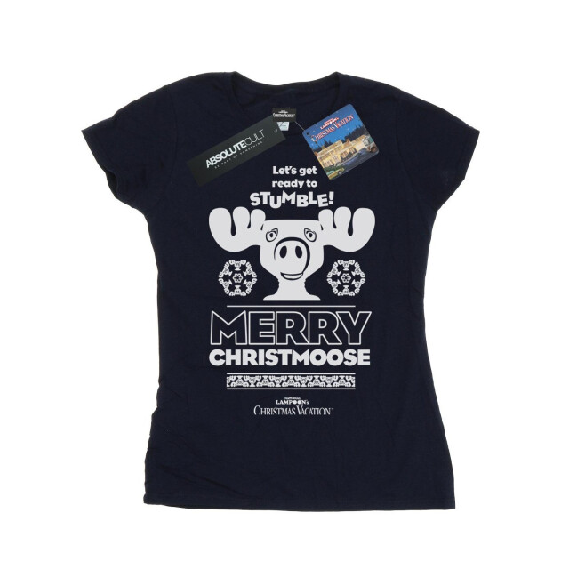 Li-cense National lampoon´s christmas vacation dames vrolijk kerstman t-shirt katoen UTBI36277_navyblue large