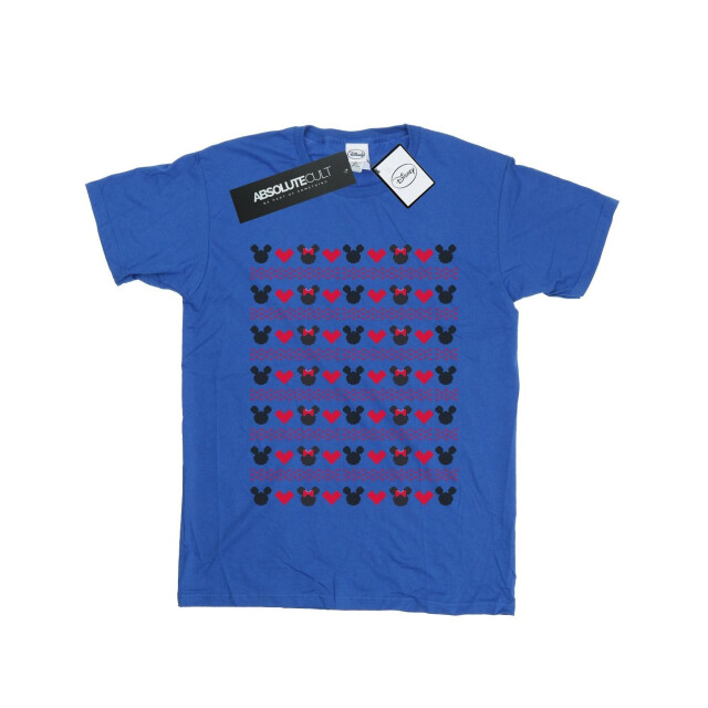 Li-cense Disney dames mickey en minnie kersthartjes katoenen vriendje t-shirt UTBI36370_royalblue large