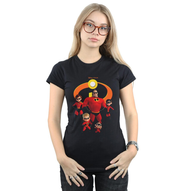 Li-cense Disney dames incredibles 2 logo katoenen t-shirt UTBI35951_black large