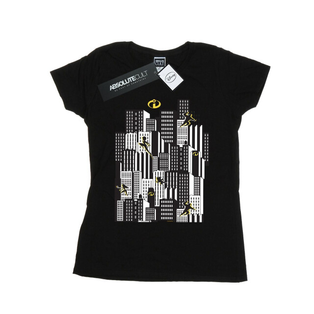 Li-cense Disney dames the incredibles skyline katoenen t-shirt UTBI35900_black large