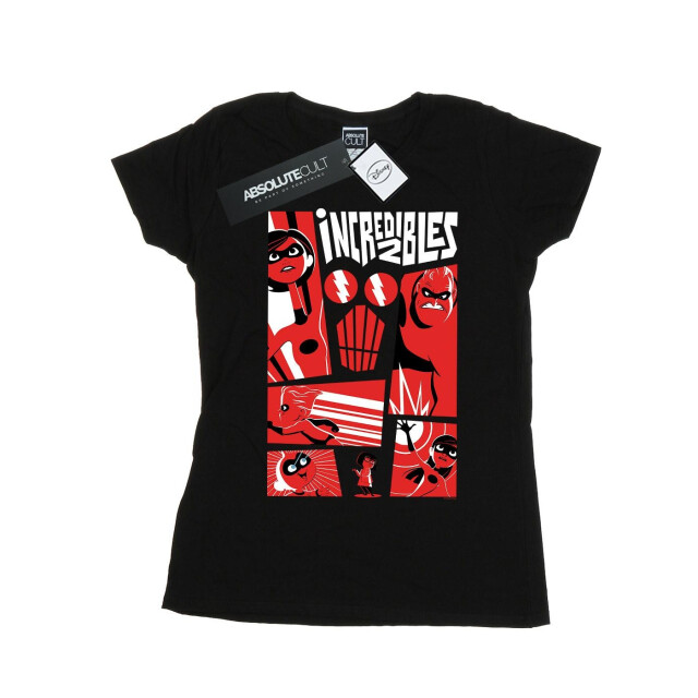 Li-cense Disney dames the incredibles collage katoenen t-shirt UTBI35877_black large
