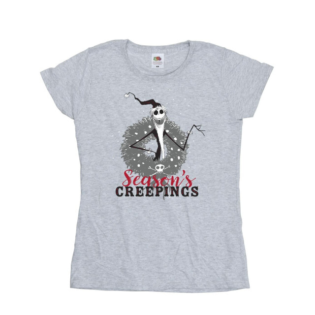 Li-cense Disney dames the nightmare before christmas seasons creepings krans katoenen t-shirt UTBI35828_sportsgrey large