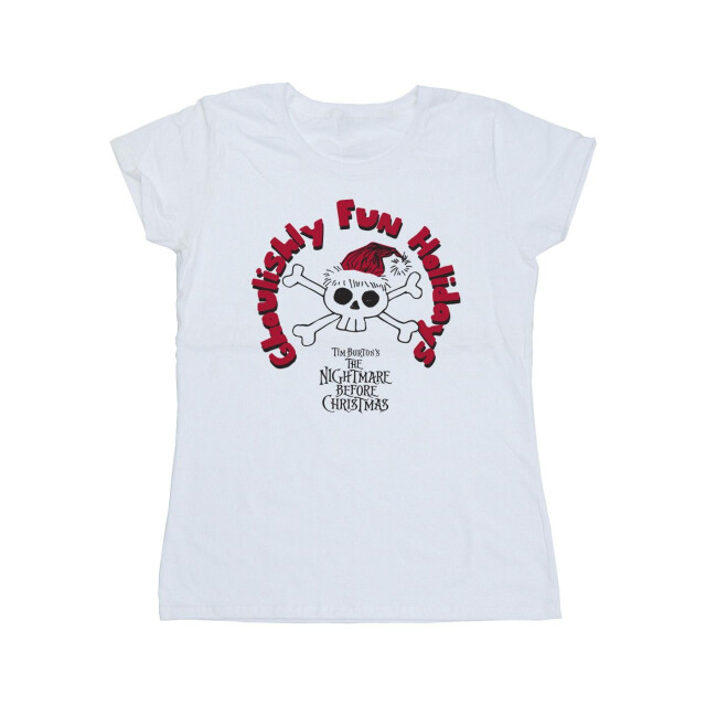 Li-cense Disney dames the nightmare before christmas ghouishly fun holidays t-shirt van katoen UTBI35826_white large