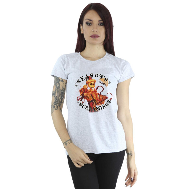 Li-cense Disney dames the nightmare before christmas seasons screamings katoenen t-shirt UTBI35778_sportsgrey large