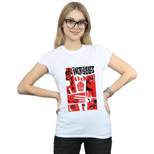 Li-cense Disney dames the incredibles collage katoenen t-shirt UTBI35877_white large
