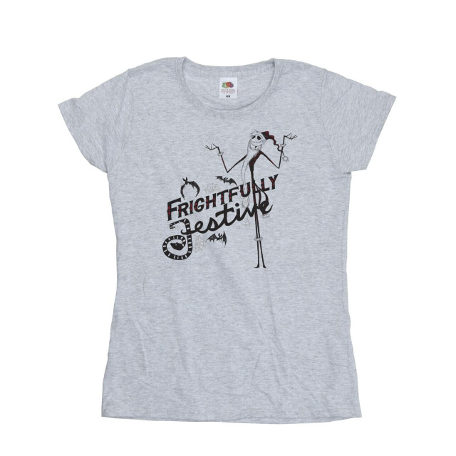 Li-cense Disney dames the nightmare before christmas angstaanjagend feestelijk katoenen t-shirt UTBI35827_sportsgrey large