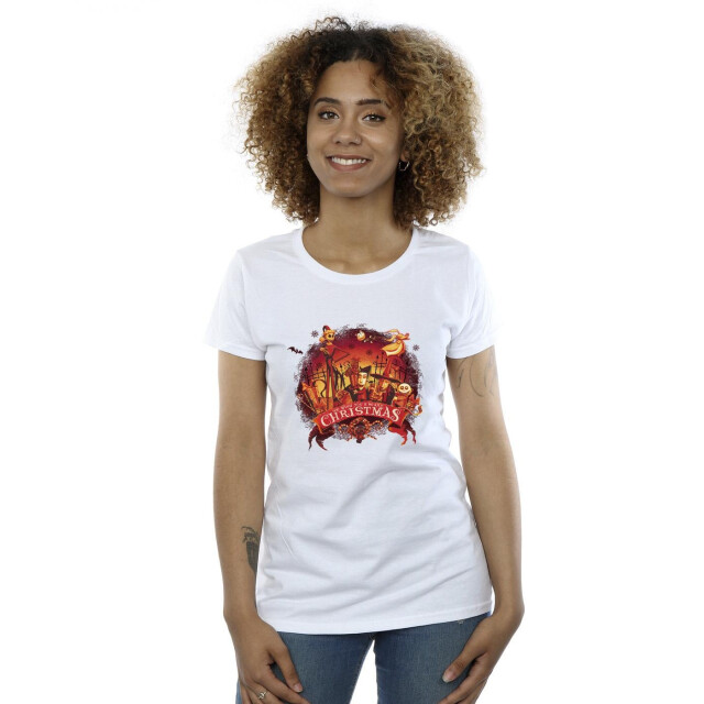 Li-cense Disney dames the nightmare before christmas eng kerstmis katoenen t-shirt UTBI35802_white large