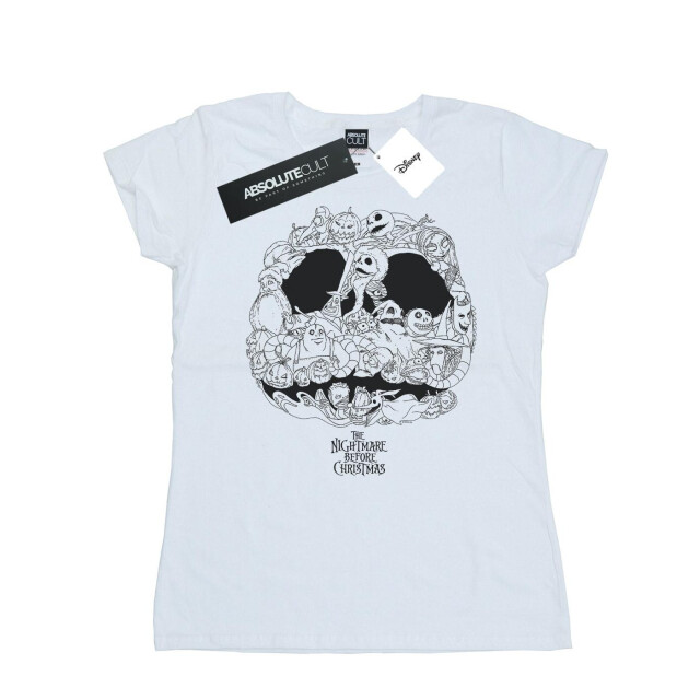 Li-cense Disney dames nightmare before christmas jack skellington jack-o-lanterns katoenen t-shirt UTBI35675_white large