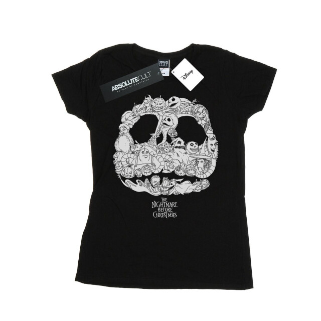 Li-cense Disney dames nightmare before christmas jack skellington jack-o-lanterns katoenen t-shirt UTBI35675_black large