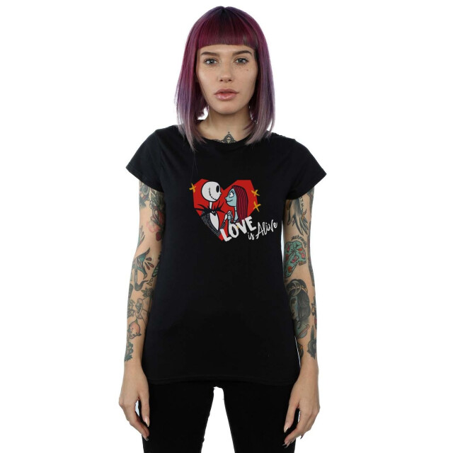 Li-cense Disney dames the nightmare before christmas love is alive t-shirt van katoen UTBI35693_black large