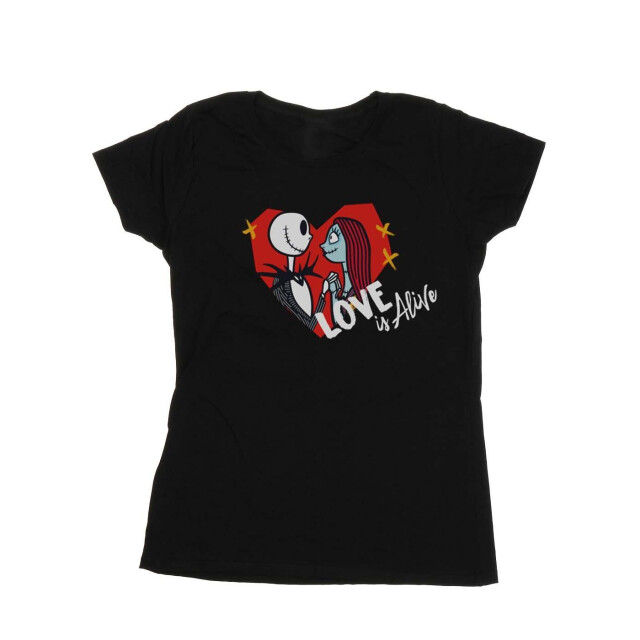 Li-cense Disney dames the nightmare before christmas love is alive t-shirt van katoen UTBI35693_black large