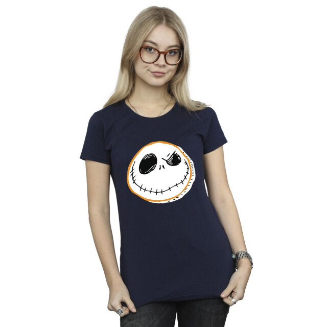 Li-cense Disney dames the nightmare before christmas jack gezicht katoenen t-shirt UTBI35754_navyblue large