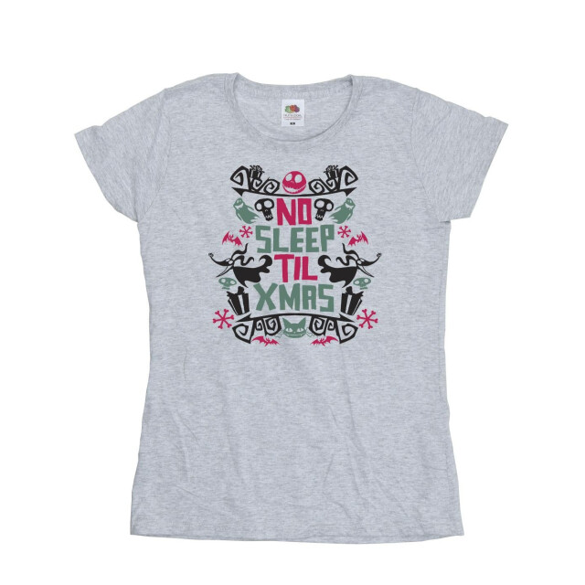 Li-cense Disney dames the nightmare before christmas no sleep til xmas katoenen t-shirt UTBI35756_sportsgrey large