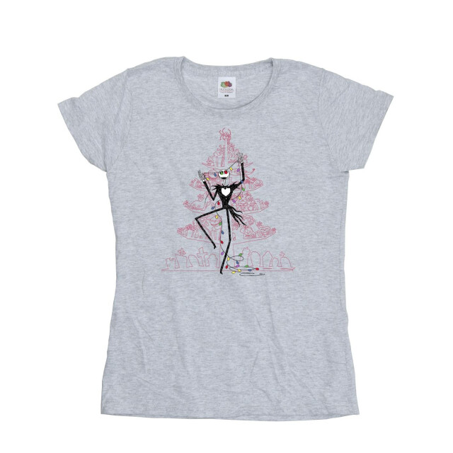 Li-cense Disney dames the nightmare before christmas tree roze katoenen t-shirt UTBI35777_sportsgrey large
