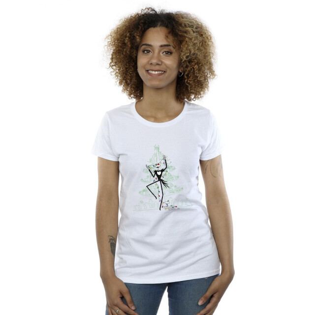 Li-cense Disney dames the nightmare before christmas tree groen katoenen t-shirt UTBI35776_white large