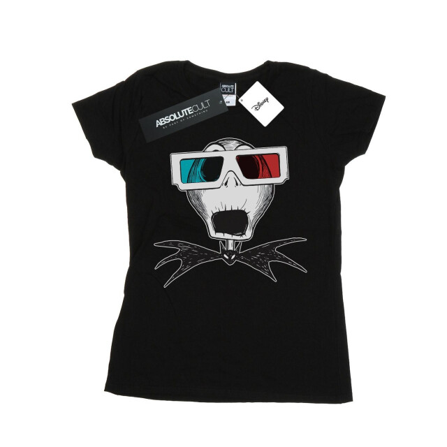 Li-cense Disney dames nightmare before christmas jack skellington 3d bril katoenen t-shirt UTBI35674_black large