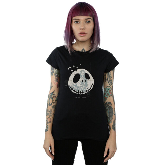 Li-cense Disney dames nightmare before christmas serieus spookachtig katoenen t-shirt UTBI35611_black large