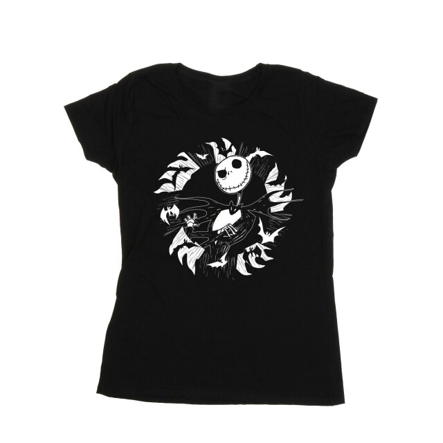 Li-cense Disney dames nightmare before christmas jack vleermuis cirkel katoenen t-shirt UTBI35634_black large