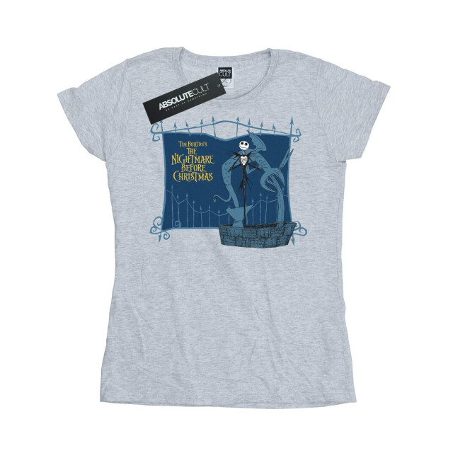 Li-cense Disney dames nightmare before christmas jack and the well katoenen t-shirt UTBI35632_sportsgrey large