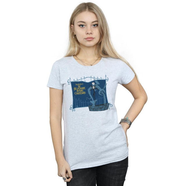 Li-cense Disney dames nightmare before christmas jack and the well katoenen t-shirt UTBI35632_sportsgrey large