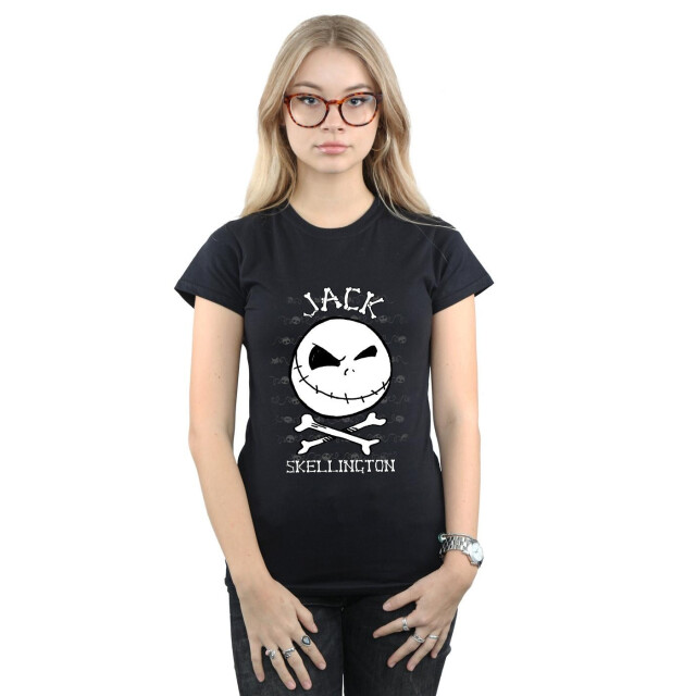 Li-cense Disney dames nightmare before christmas jack gezicht katoenen t-shirt UTBI35633_black large