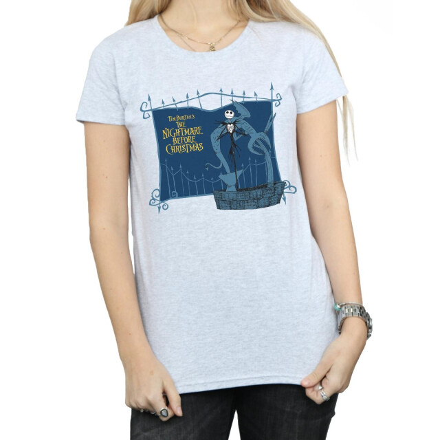 Li-cense Disney dames nightmare before christmas jack and the well katoenen t-shirt UTBI35632_sportsgrey large