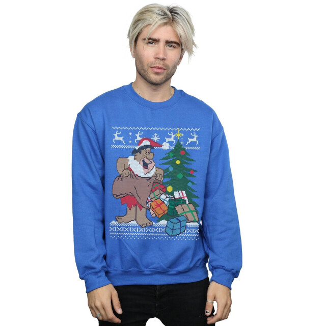 Li-cense The flintstones kerst fair isle sweatshirt heren UTBI23447_royalblue large