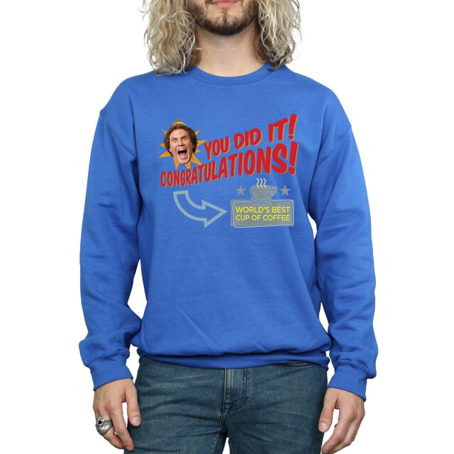 Li-cense Elf heren world´s best coffee sweatshirt UTBI22312_royalblue large