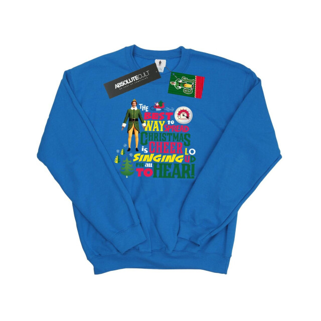 Li-cense Elf heren sweatshirt met kerstsfeer UTBI22096_royalblue large