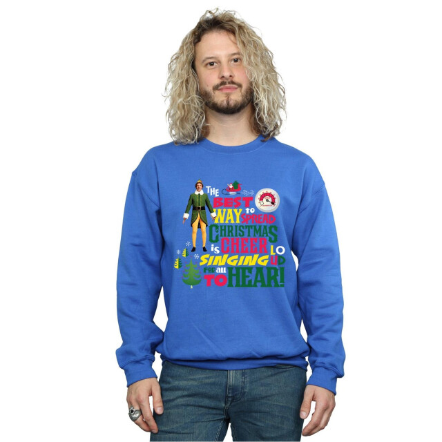 Li-cense Elf heren sweatshirt met kerstsfeer UTBI22096_royalblue large