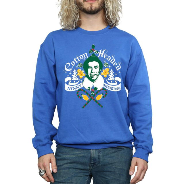 Li-cense Elf heren headed ninny muggins sweatshirt UTBI22274_royalblue large
