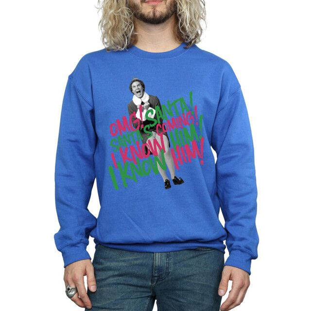 Li-cense Elf heren sweatshirt santa´s coming UTBI22150_royalblue large