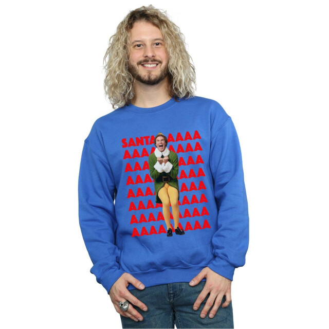 Li-cense Elf heren buddy santa scream sweatshirt UTBI21997_royalblue large