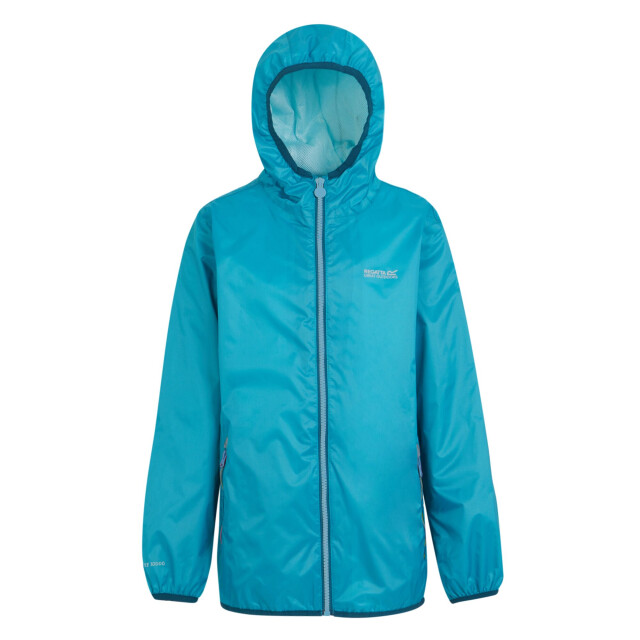 Regatta Groot buitenshuis kinderen/kinderen lever ii packaway rain jacket UTRG1885_blue large