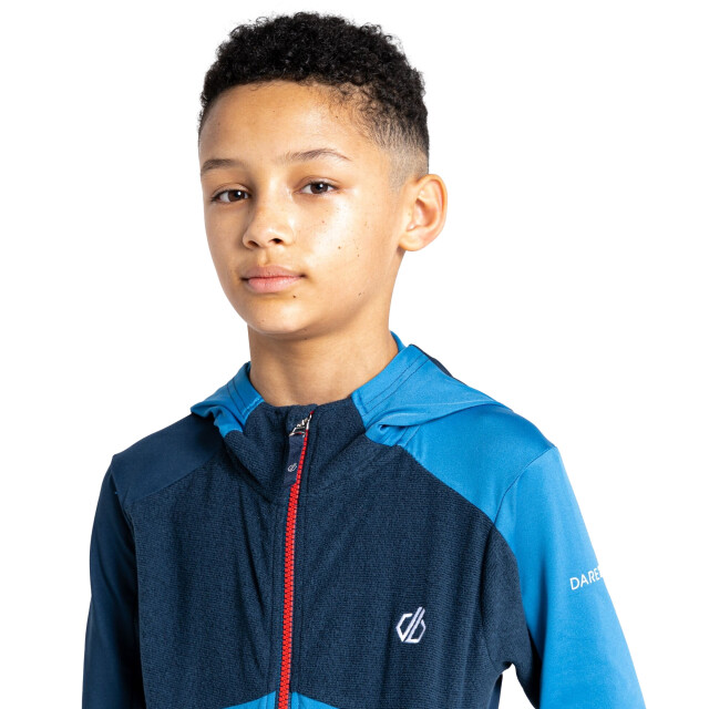 Dare2b Kinder/kids hero core stretch gerecycleerde hoodie UTRG7068_moonlightdenimvallartablue large