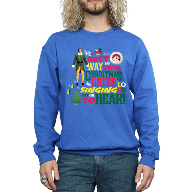 Li-cense Elf heren sweatshirt met kerstsfeer UTBI22096_royalblue large