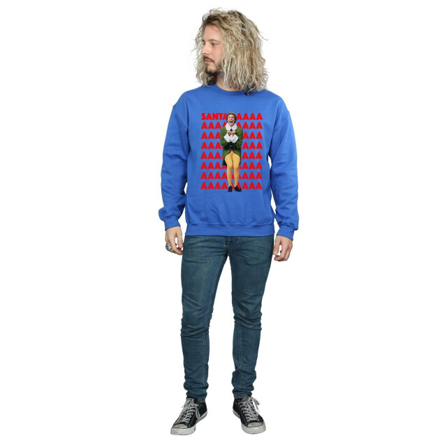 Li-cense Elf heren buddy santa scream sweatshirt UTBI21997_royalblue large