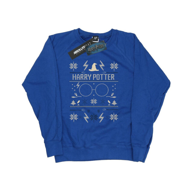 Li-cense Harry potter dames sweatshirt met kerstpatroon UTBI20283_royalblue large