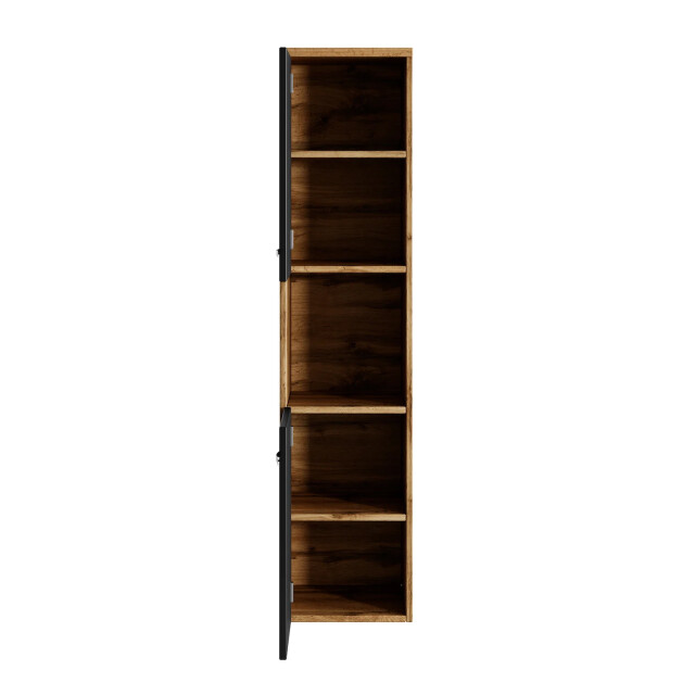 Badplaats Badkamerkast montreal 30 x 30 x 131 cm eiken met zwart hangende 3181291 large