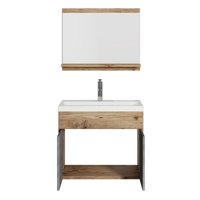 Badplaats Badkamermeubel montreal set 02 60 x 35 cm kastanje met donker 3181083 large