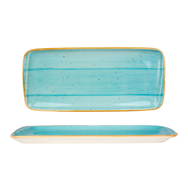 Bonna Serveerschaal aqua porselein 34x16 cm set van 2 3069436 large