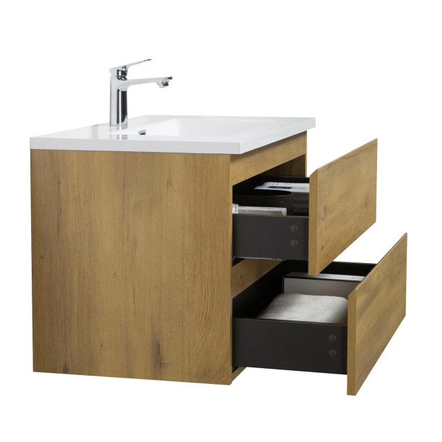 Badplaats Badkamermeubel set angela 80cm - badmeubel met wastafel 3181343 large