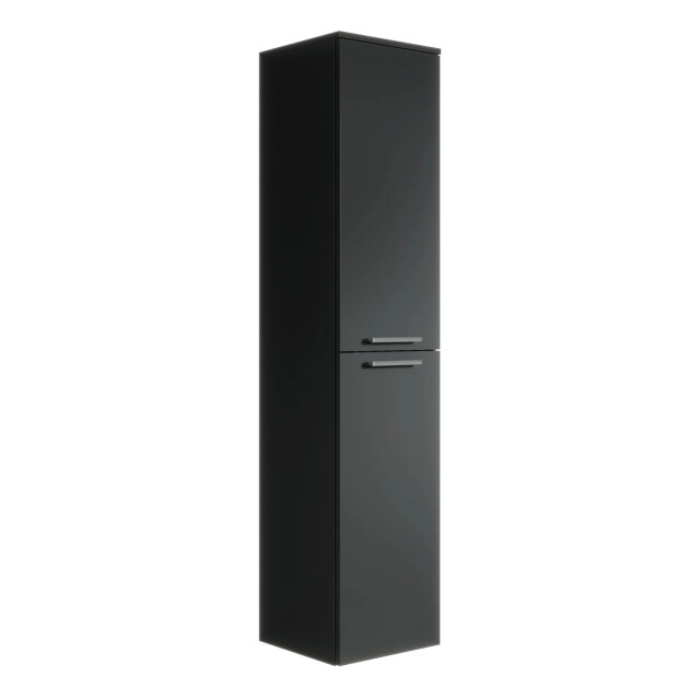 Badplaats Badkamerkast venus 30 x 30 x 160 cm zwart hangende kolomkast met 3181413 large