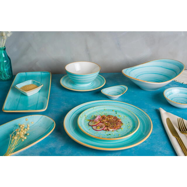 Bonna Serveerschaal aqua porselein 10 cm (45cc) set van 2 3069465 large
